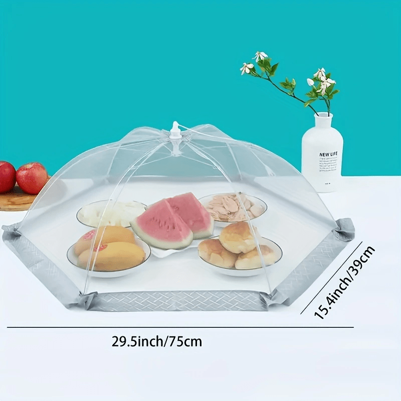 Foldable Umbrella Food Tent with Lace - Portable Anti Mosquito Mesh Cover