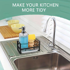 Sink Caddy Sponge Holder Soap Organizer Drain Tray
