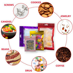 100pcs Matte Mylar Bags Smell Proof Ziplock Bag Packaging Pouch Bag