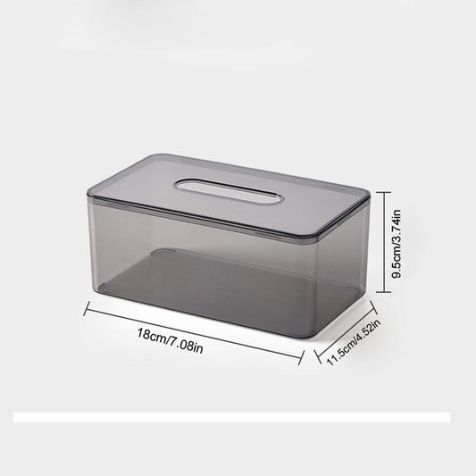 Transparent Tissue Box Paper Dispenser for Kitchen Living Room Desktop