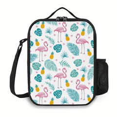 Flamingo Bento Bag Insulated Lunch Container Ice Pack Waterproof Hand Washab