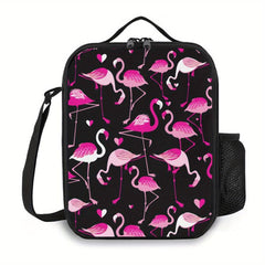 Flamingo Bento Bag Insulated Lunch Container Ice Pack Waterproof Hand Washab