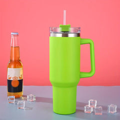 40oz Stainless Steel Tumbler w/ Lid & Handle Heavy Duty Water Bottles