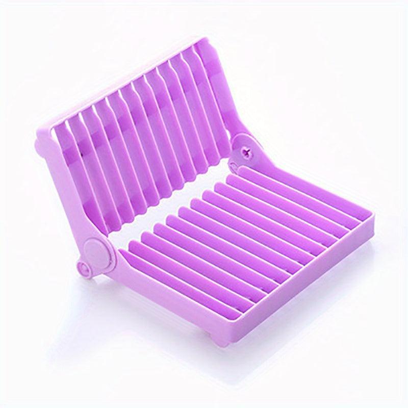 Kitchen Foldable Dish Storage & Draining Rack Large Capacity Tableware Holder
