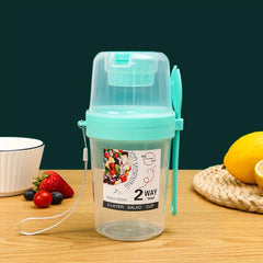 Leak Proof Salad Meal Shaker Cup with Spoon 870ml