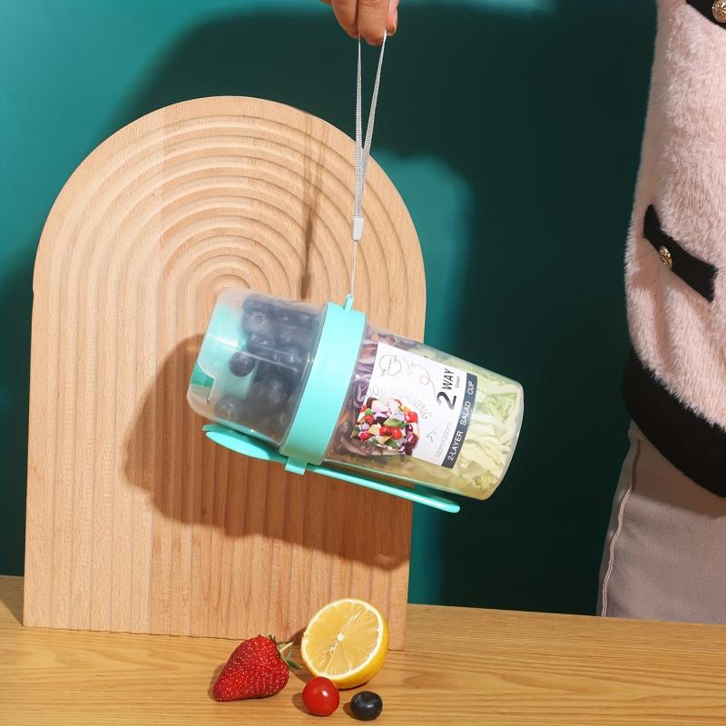 Leak Proof Salad Meal Shaker Cup with Spoon 870ml