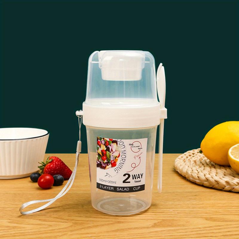 Leak Proof Salad Meal Shaker Cup with Spoon 870ml