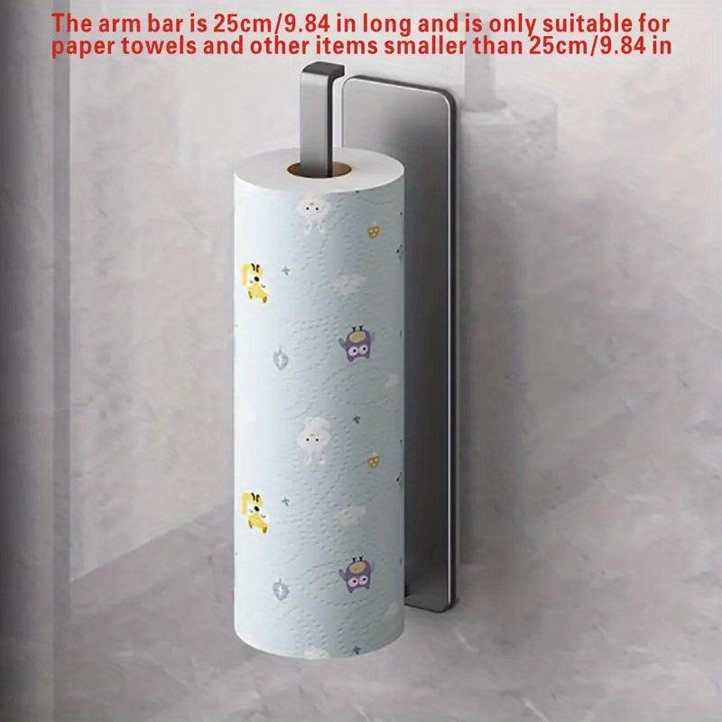 Kitchen Paper Towel Holder No Punch Cabinet Roll Holder Storage Rack
