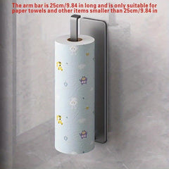 Kitchen Paper Towel Holder No Punch Cabinet Roll Holder Storage Rack