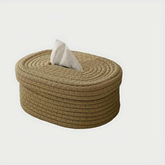 Oval Tissue Box with Lid for Wipes Masks etc. 8.27 x 6.5 x 4.14 inches
