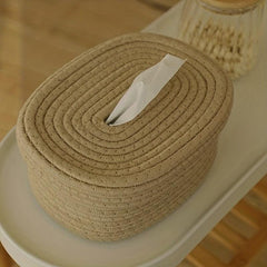 Oval Tissue Box with Lid for Wipes Masks etc. 8.27 x 6.5 x 4.14 inches