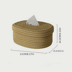 Oval Tissue Box with Lid for Wipes Masks etc. 8.27 x 6.5 x 4.14 inches