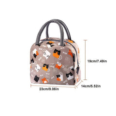Fish Printed Insulated Lunch Box Bag for Teenagers and Workers