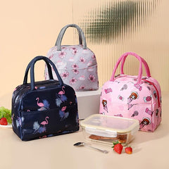 Fish Printed Insulated Lunch Box Bag for Teenagers and Workers