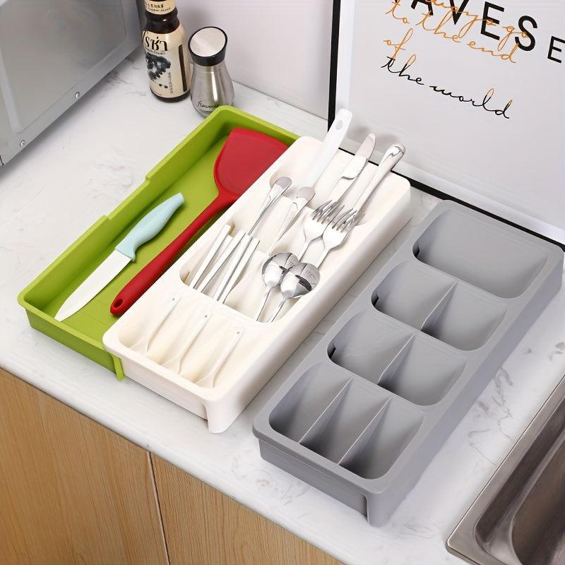 Tableware Storage Box Retractable Rack Drawer