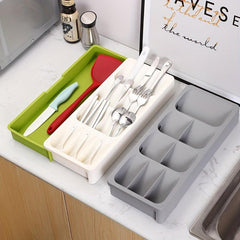 Tableware Storage Box Retractable Rack Drawer
