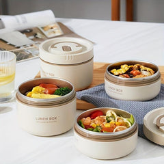 Stainless Steel Insulated Lunch Box Food Fresh keeping Box Layer Sealed Divider