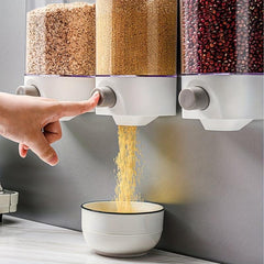Wall Mounted Transparent Sealed Storage Tank for Rice Cereals Grains