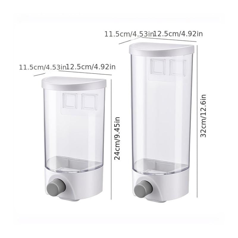 Wall Mounted Transparent Sealed Storage Tank for Rice Cereals Grains