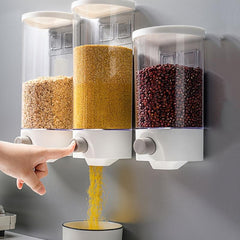 Wall Mounted Transparent Sealed Storage Tank for Rice Cereals Grains