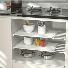 Adjustable Partition Shelf Under Sink Cabinet Wardrobe Expandable Storage Rack