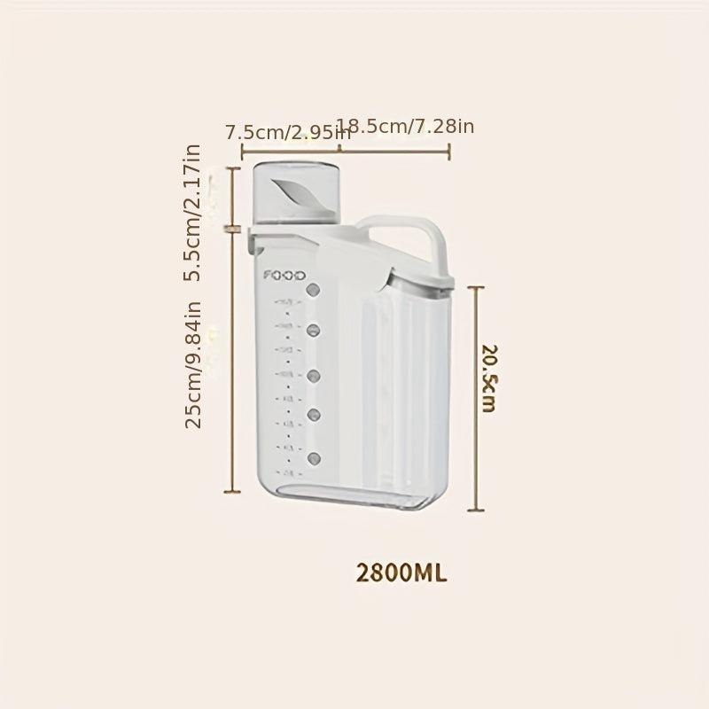 Portable Transparent Rice Bucket Storage Container with Pour Spout