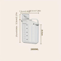 Portable Transparent Rice Bucket Storage Container with Pour Spout
