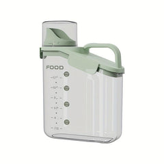 Portable Transparent Rice Bucket Storage Container with Pour Spout