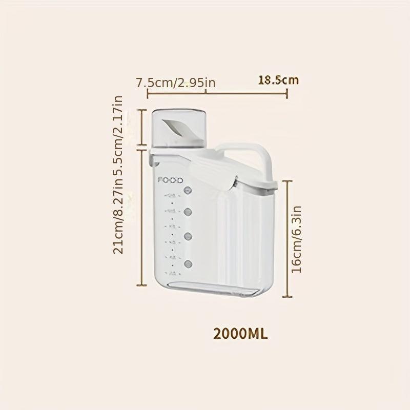 Portable Transparent Rice Bucket Storage Container with Pour Spout