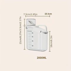 Portable Transparent Rice Bucket Storage Container with Pour Spout