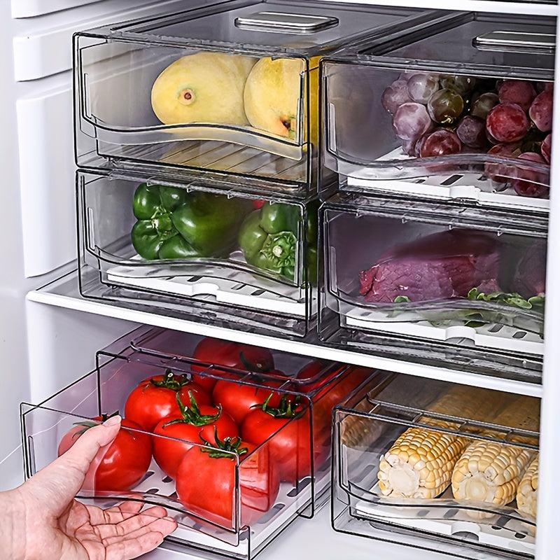 Drawer Type Refrigerator Storage Box with Drain Pad