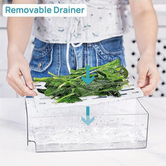 Drawer Type Refrigerator Storage Box with Drain Pad