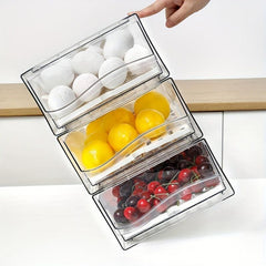 Drawer Type Refrigerator Storage Box with Drain Pad