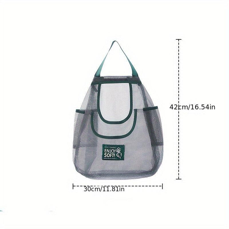 Portable Vegetable Storage Mesh Bag for Kitchen Wall-mounted Fru
