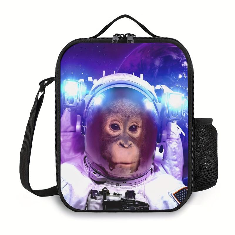 Galaxy Cat Pizza Taco Lunch Box Bag Insulated Reusable for Teens