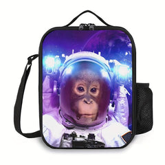 Galaxy Cat Pizza Taco Lunch Box Bag Insulated Reusable for Teens