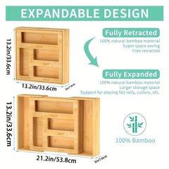 Ziplock Bag Storage Organizer Drawer Bamboo Dispenser