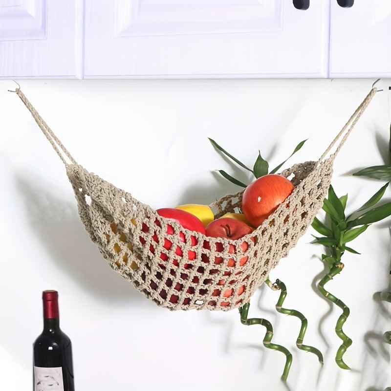 Home Kitchen Hanging Fruit & Vegetable Basket Bohemian Nordic Style Net Bag