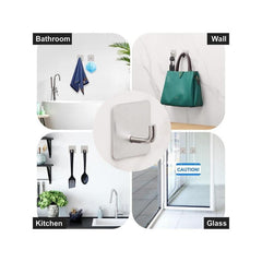 6pcs Punching Towel Rod with 4 Hooks Tissue Holder, Household Storage Supplies