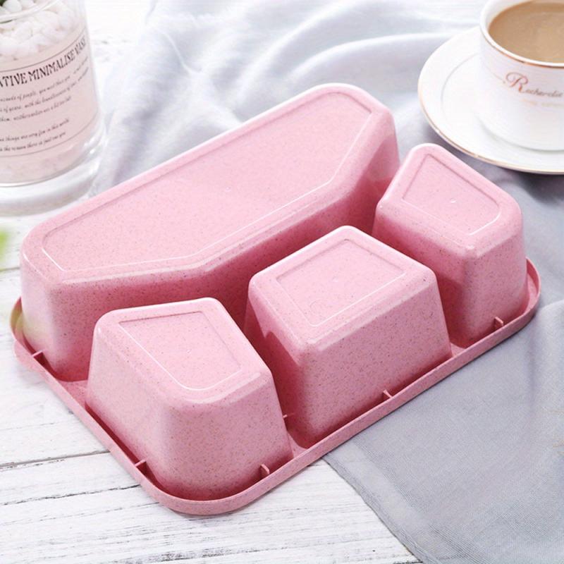 Wheat Straw Lunch Box Rectangle Divided Microwave Bento Box