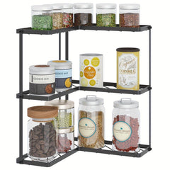 1pc Kitchen Condiment Rack Salt Sauce Vinegar Storage Box