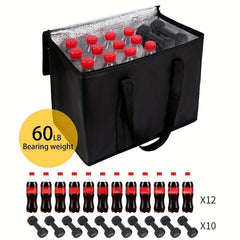 Large Capacity Insulated Grocery Bag Reusable Tote for Hot & Cold Food