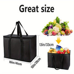 Large Capacity Insulated Grocery Bag Reusable Tote for Hot & Cold Food