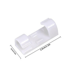 20pcs Wire Managers Self-adhesive Cable Clip Desktop Data Collection