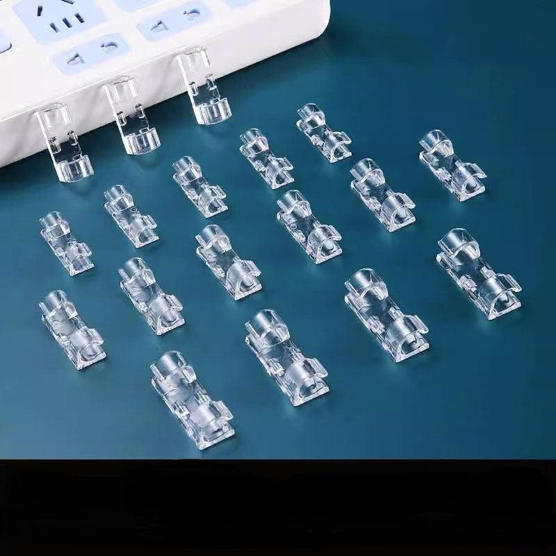 20pcs Wire Managers Self-adhesive Cable Clip Desktop Data Collection
