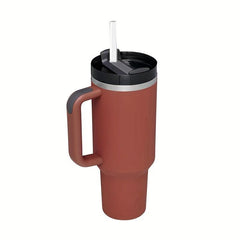 40oz Stainless Steel Tumbler with Lid and Straw