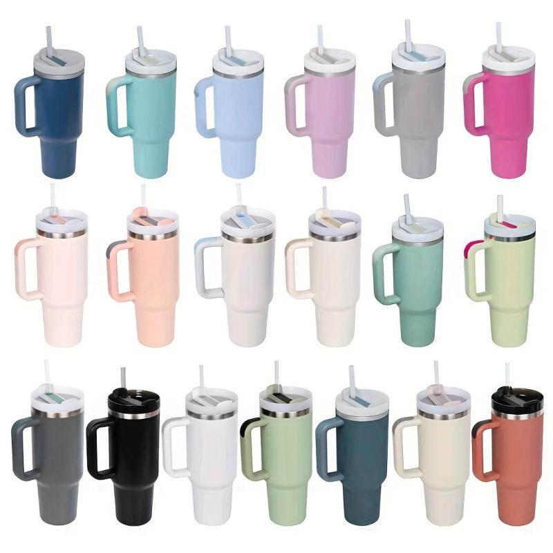 40oz Stainless Steel Tumbler with Lid and Straw