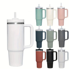 40oz Stainless Steel Tumbler with Lid and Straw