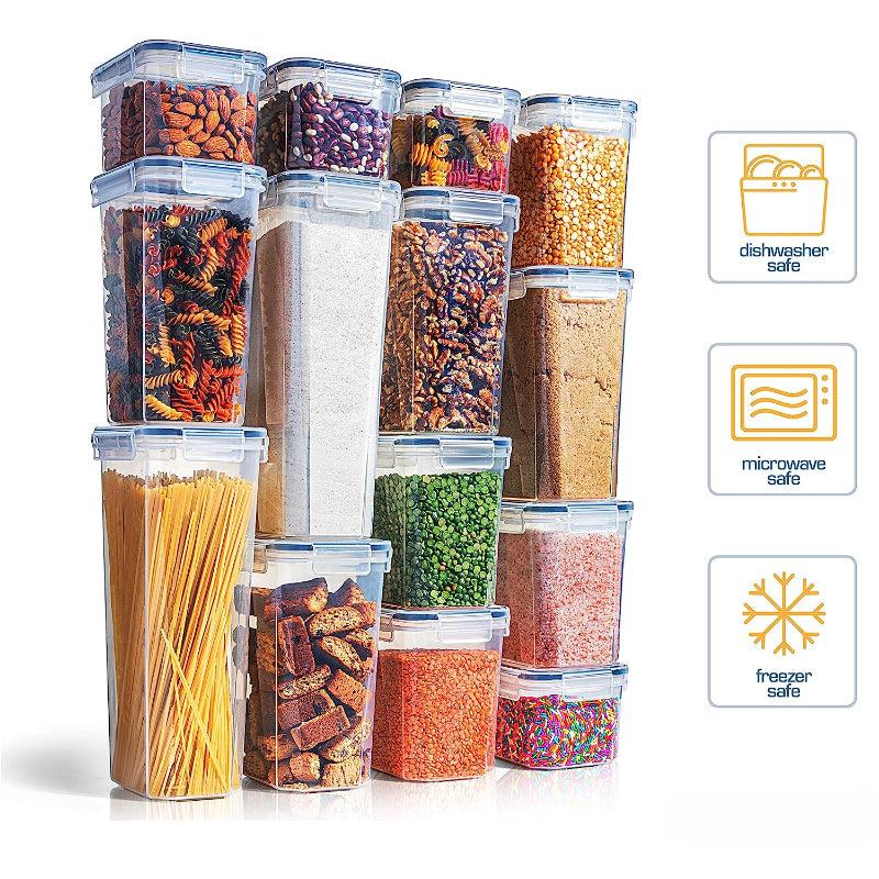 14pcs Plastic Food Containers Candy Jars With Lids
