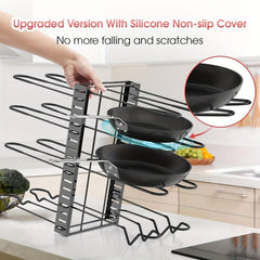 Pot Rack Organizer 8 Tiers Pots And Pans Organizer Kitchen Adjustable